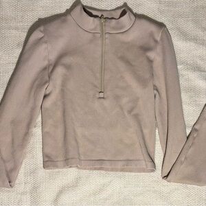 Forever 21 Beige Long Sleeve Crop Top